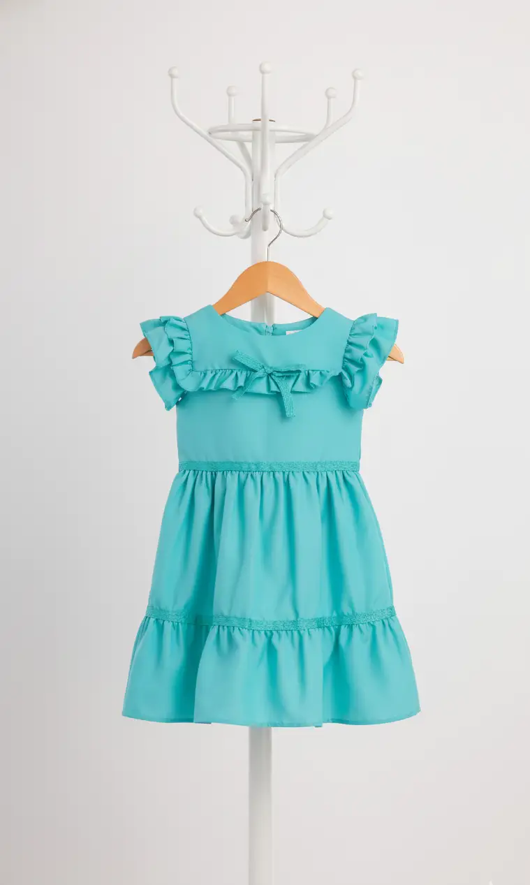 Miniatura VESTIDO EM TECIDO CONFORT FLOW ESTILO CLASSICO COR VERDE 2