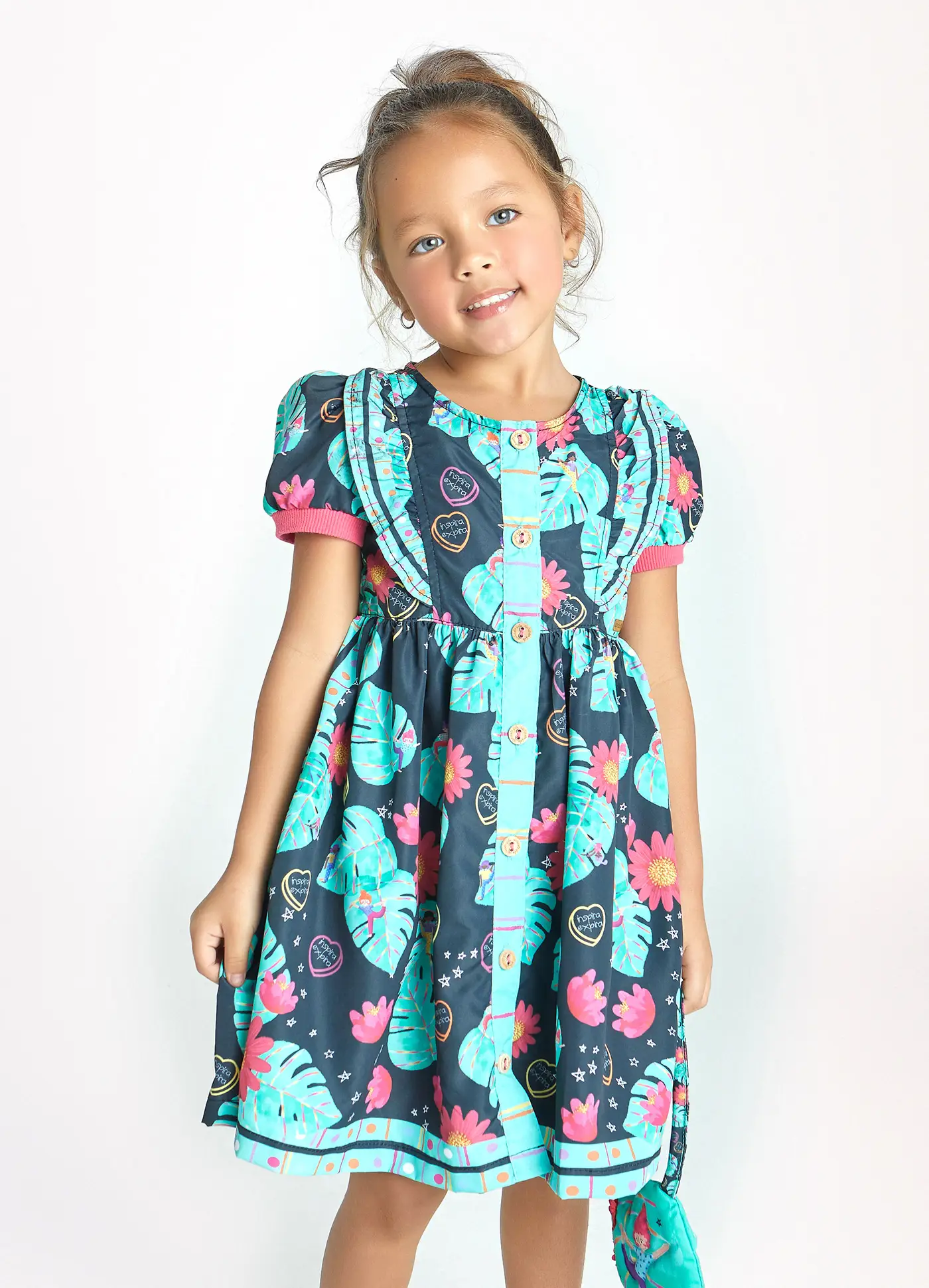 VESTIDO ALPHABETO COLECAO INSPIRA EXPIRA CORES: VERDE E PRETO 