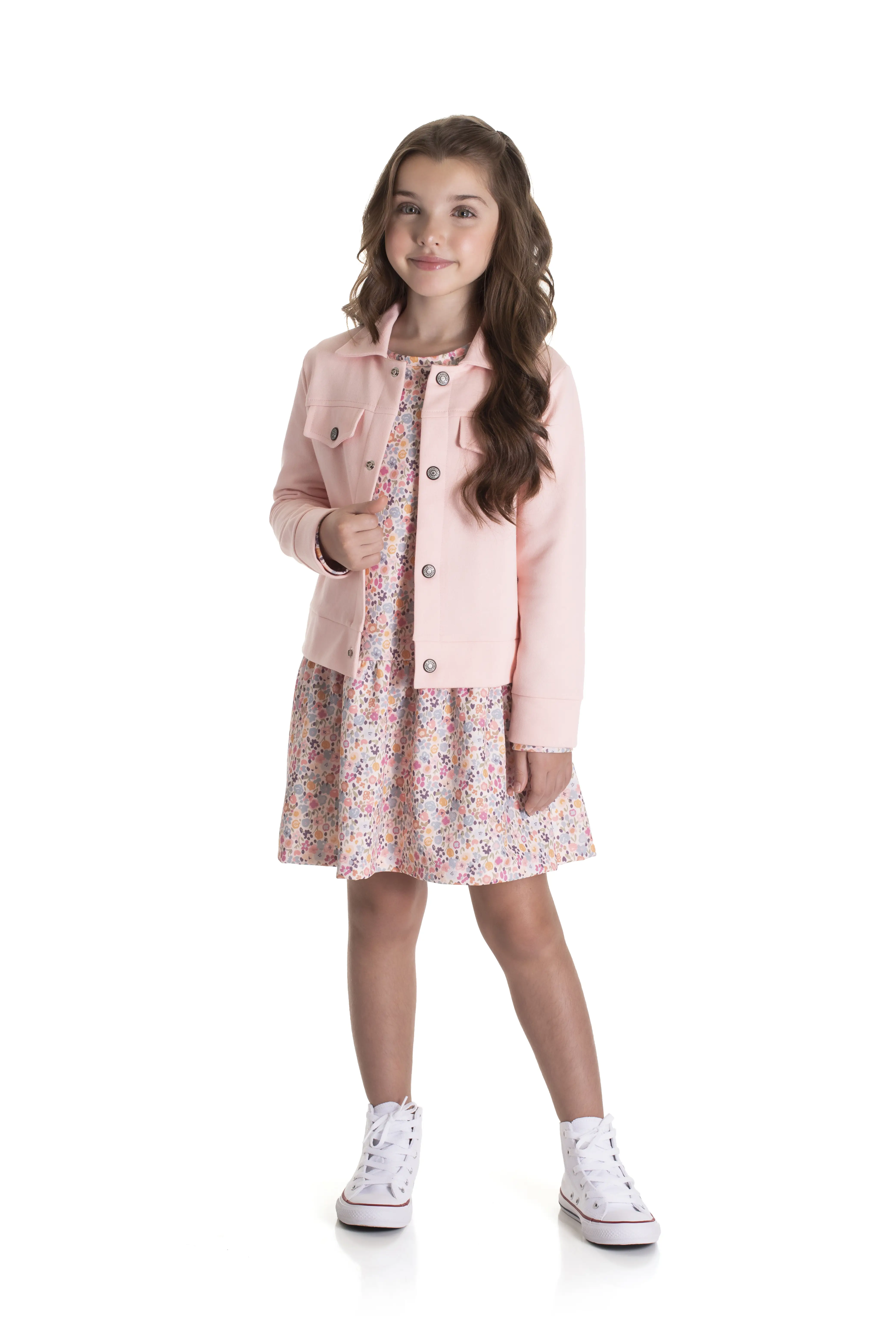 CONJ. VESTIDO LONDON E JAQUETA MOLETOM