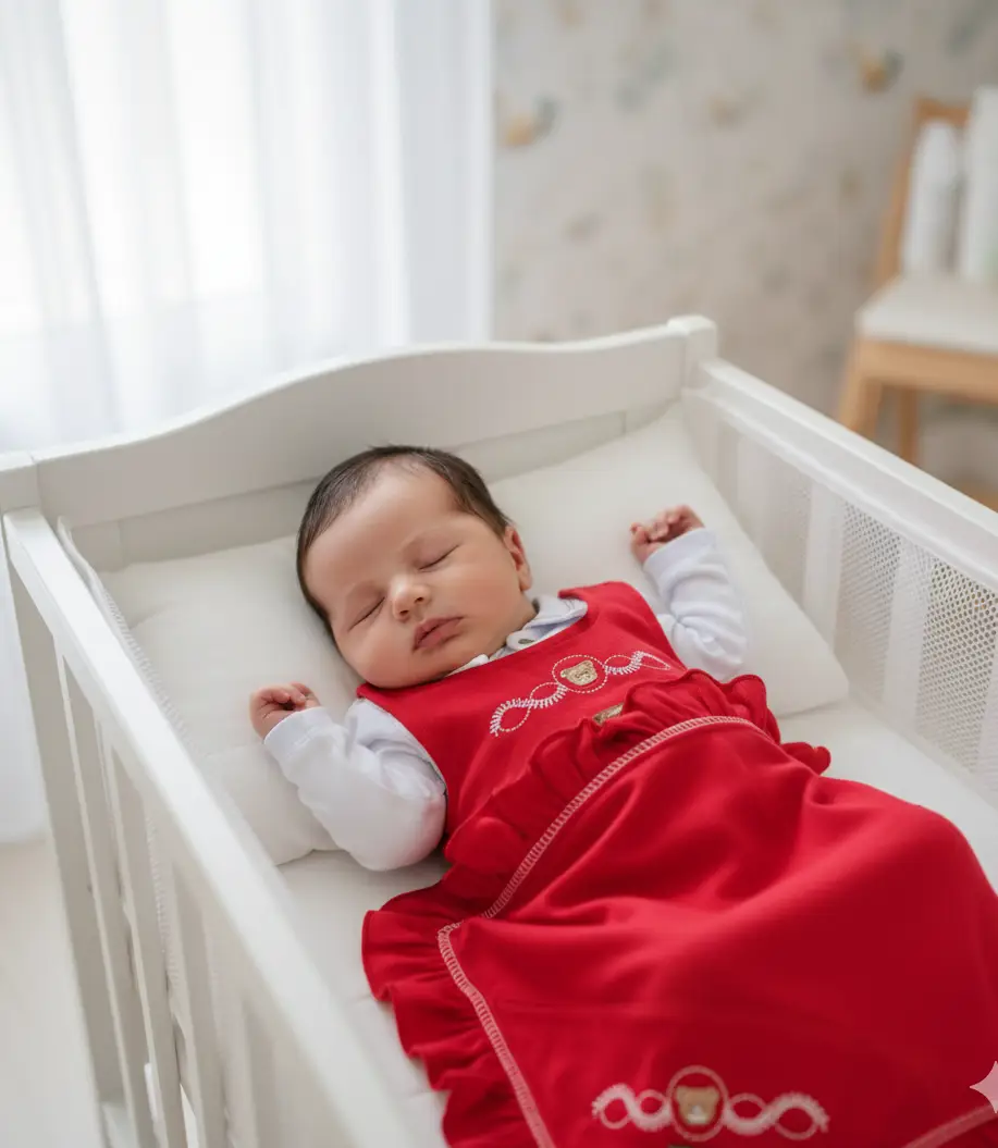 KIT  COM MANTA E MACACAO ACONCHEGO VERAO / VERMELHO