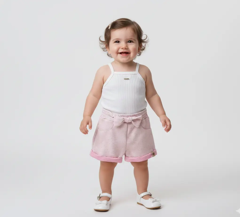 SHORTS ACONCHEGO MOLETINHO FEMININO / ROSA BOTONE