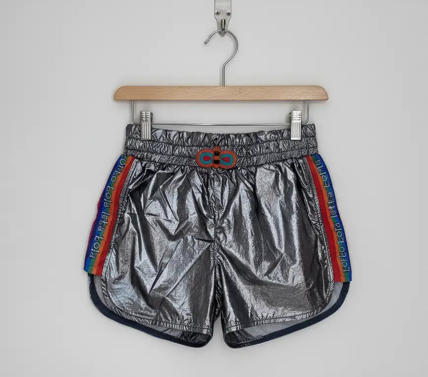 SHORT BORBOBOLA CHUMBO PRATEADO