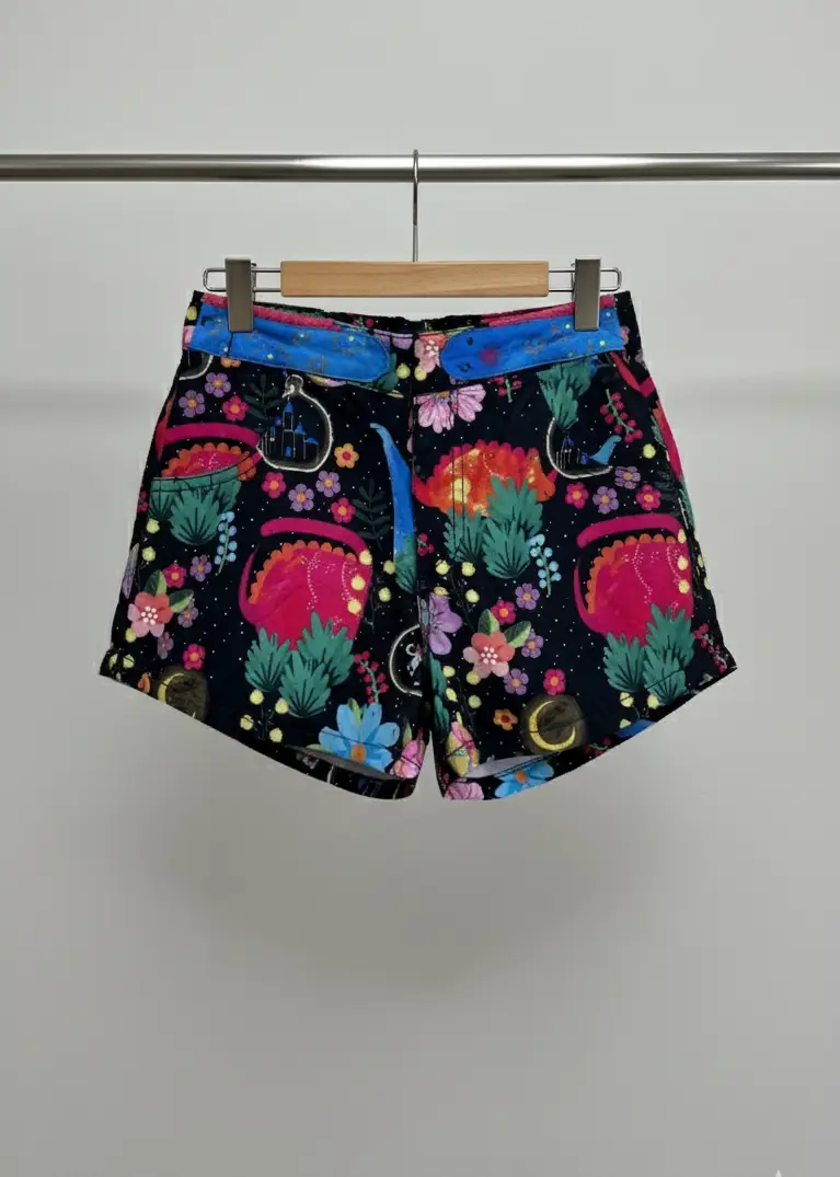 SHORT FOFOSSAURO CORES ESTAMPAO EM PRETO