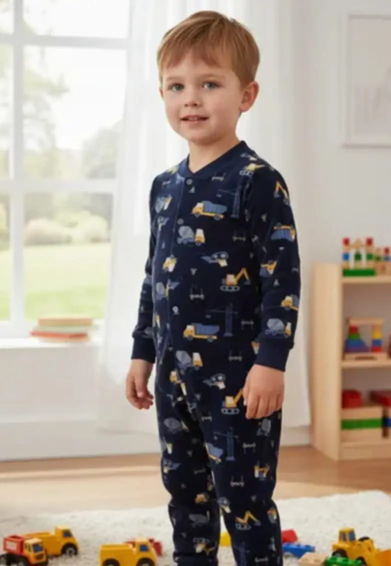 MACACAO PIJAMA TIP TOP COR MARINHO