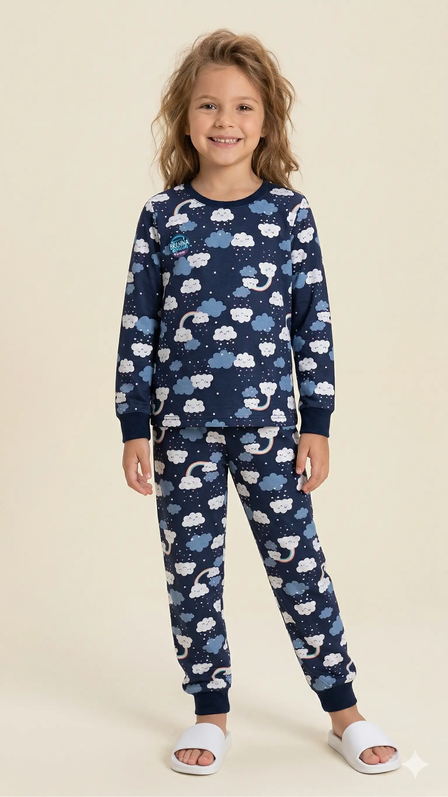 PIJAMA BLUSA MANGA LONGA E CALCA COLECAO BONS SONHOS