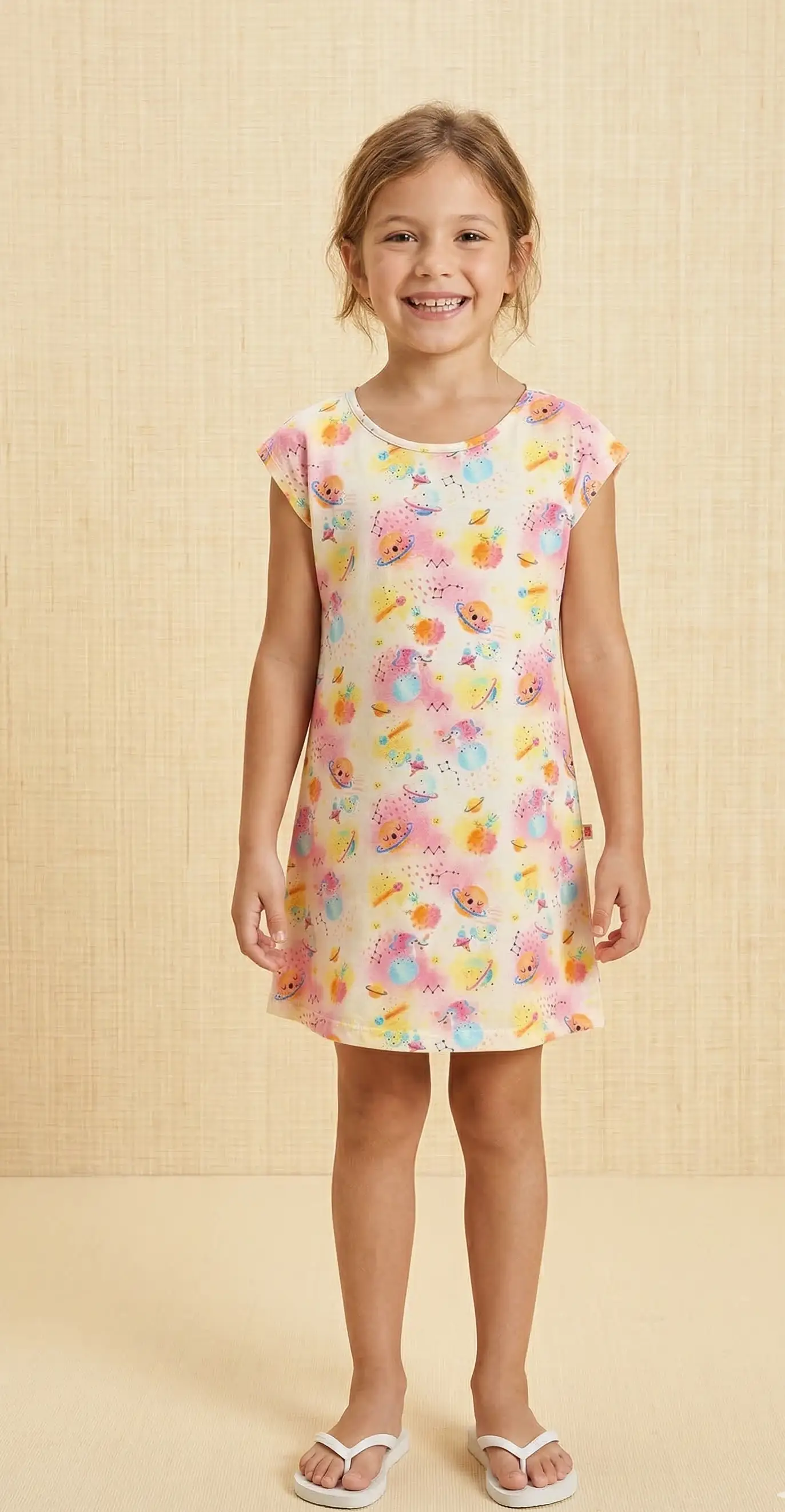 CAMISOLA CURTA ALPHABETO ESTAMPADA ROSA 