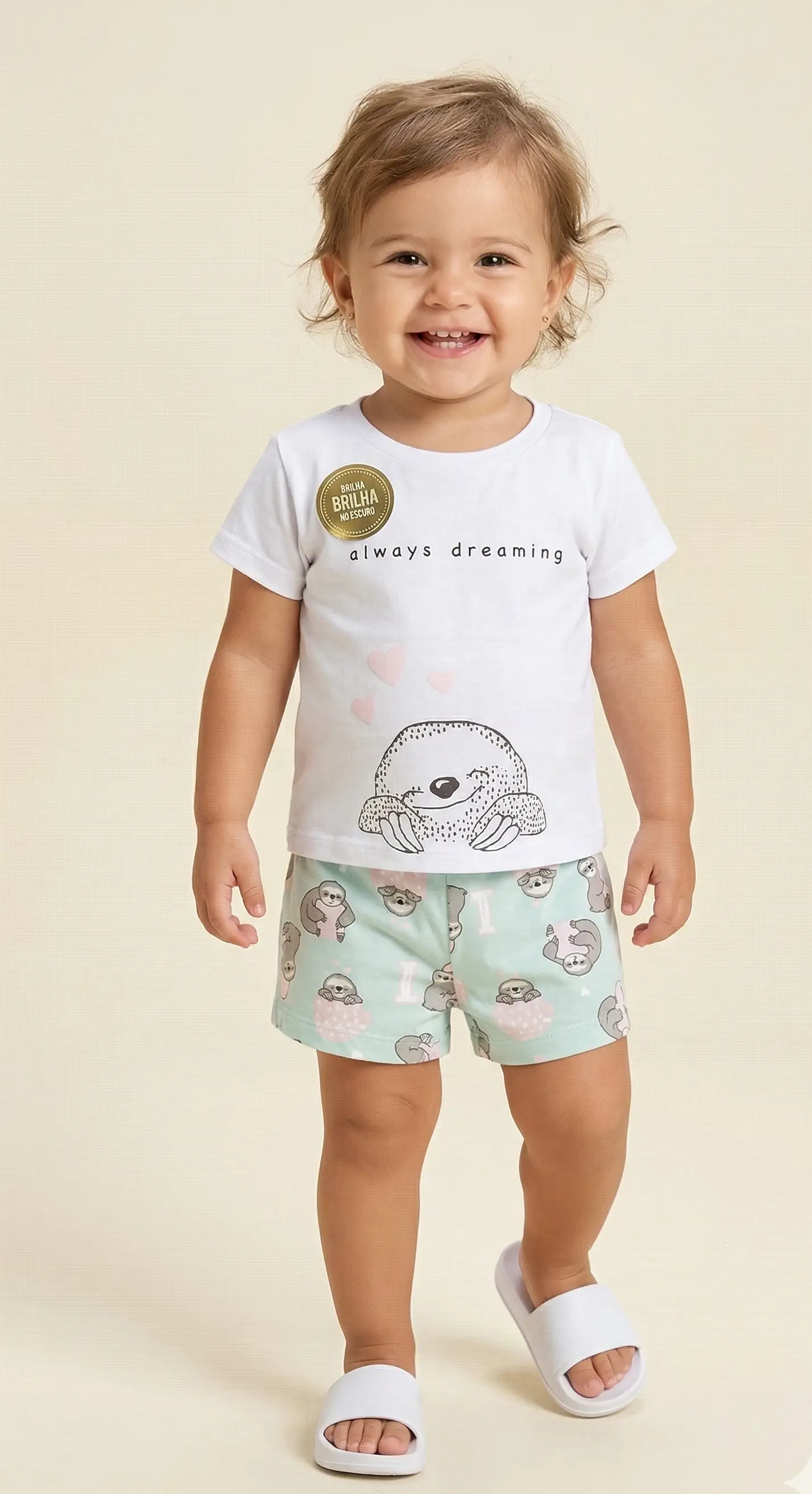 PIJAMA CURTO TMX FEMININO COR BRANCO 