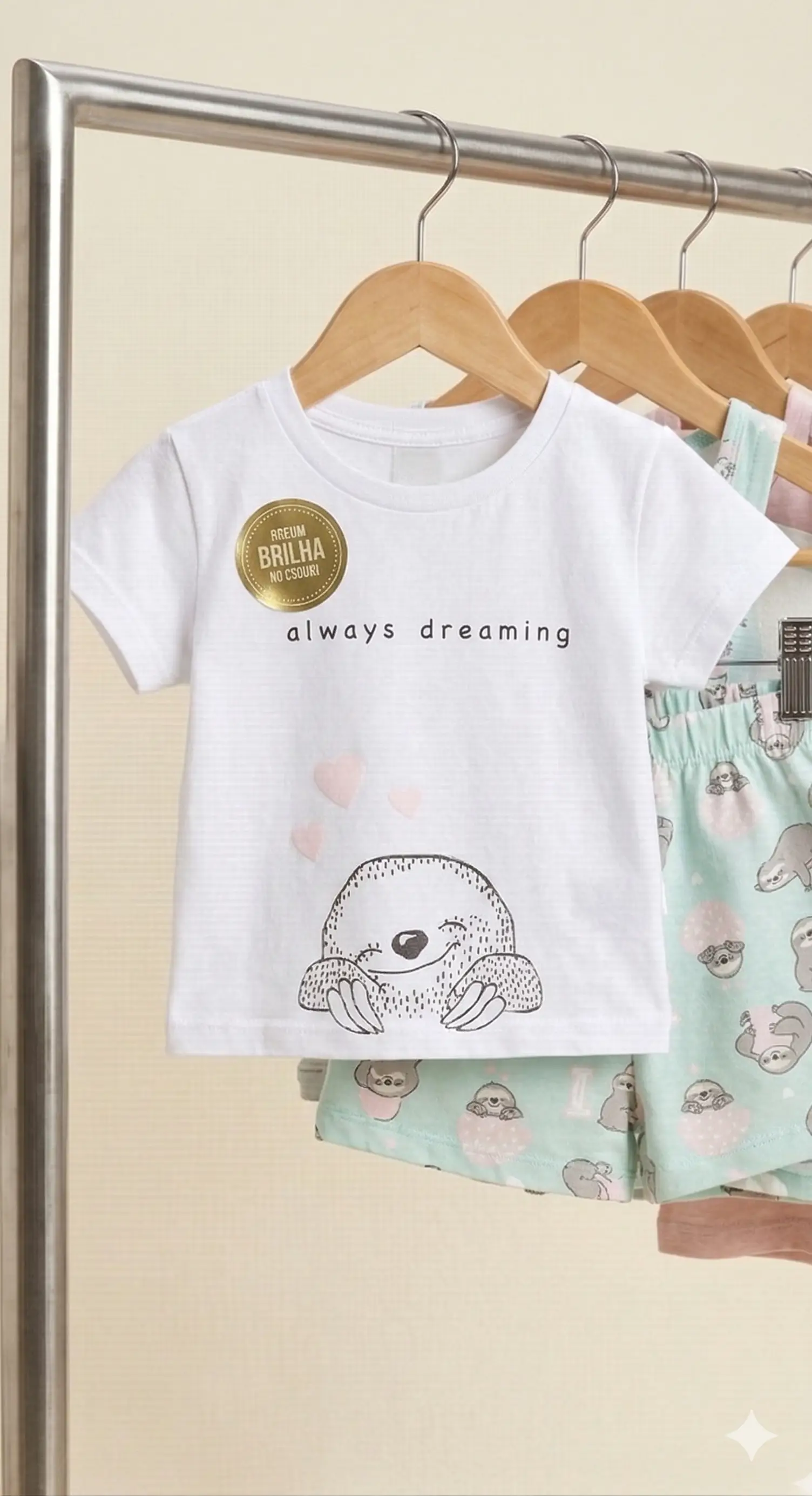 Miniatura PIJAMA CURTO TMX FEMININO COR BRANCO  2
