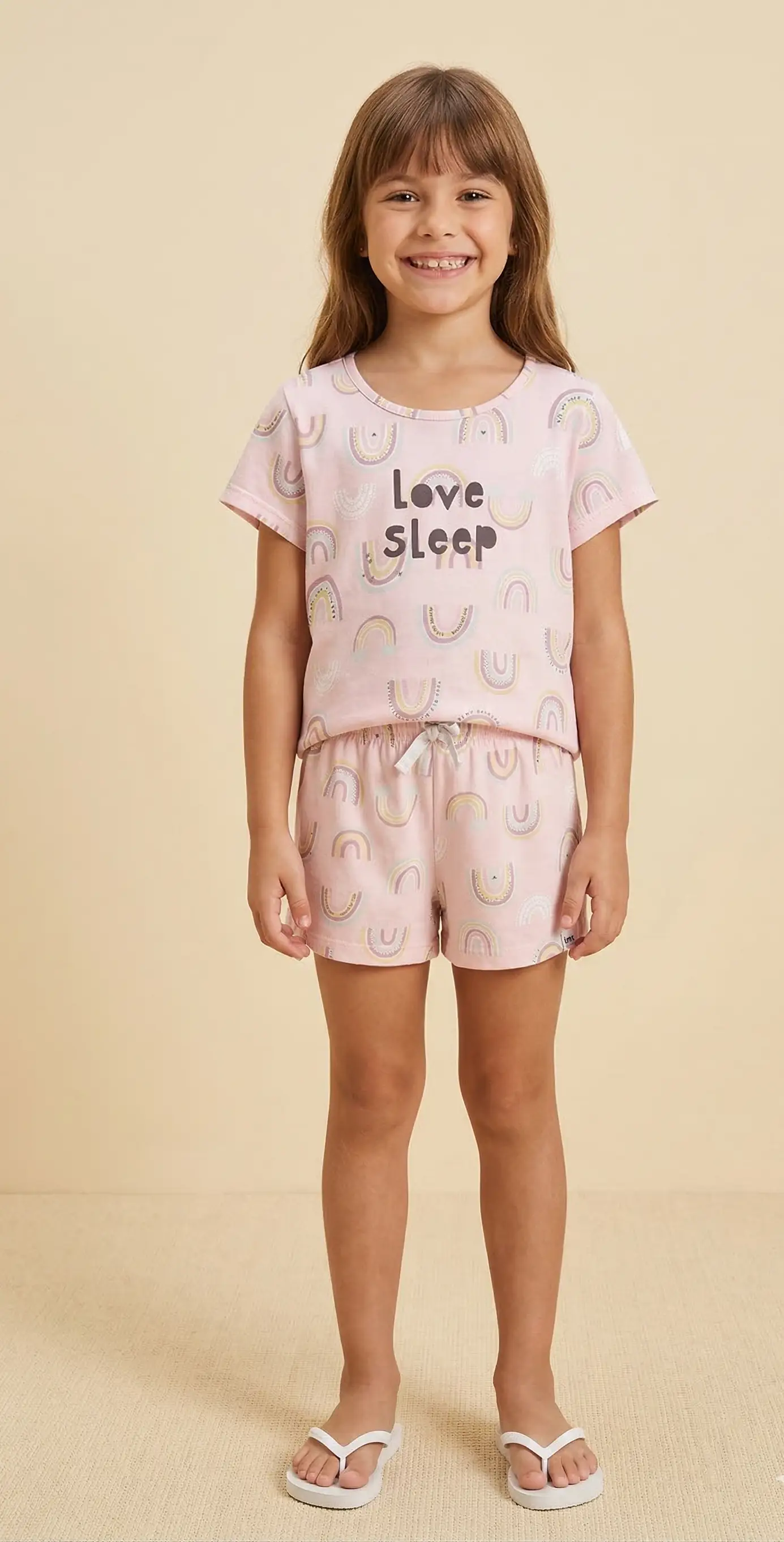 PIJAMA CURTO TMX FEMININO ROSA PASTEL 