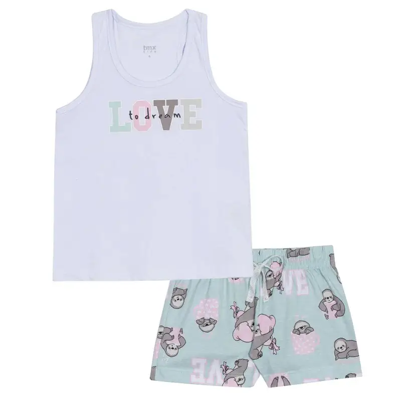 Miniatura PIJAMA CURTO TMX FEMININO COR BRANCO  2