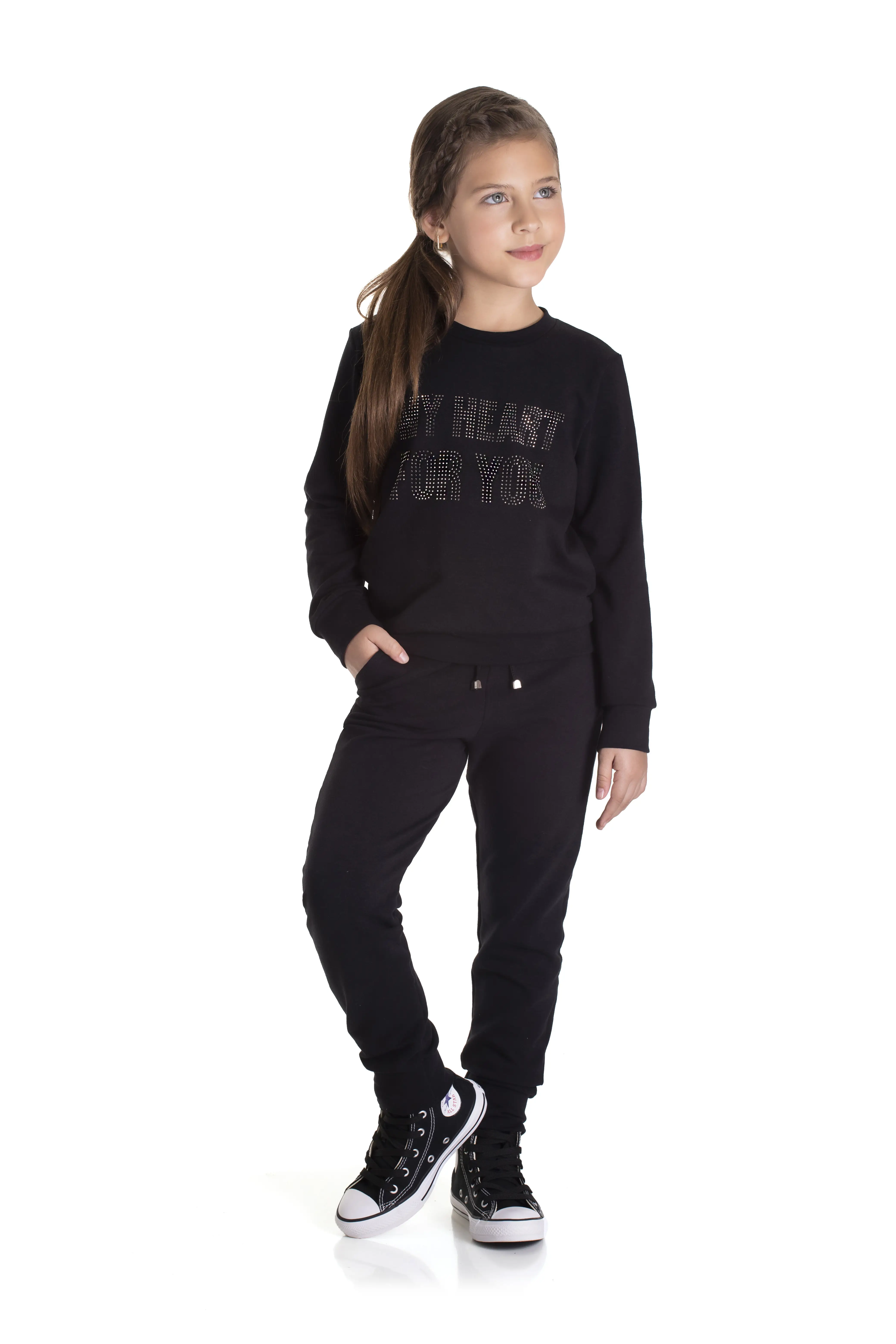 CONJ. BLUSA E CALCA JOGGER MOLETINHO COM ELASTANO