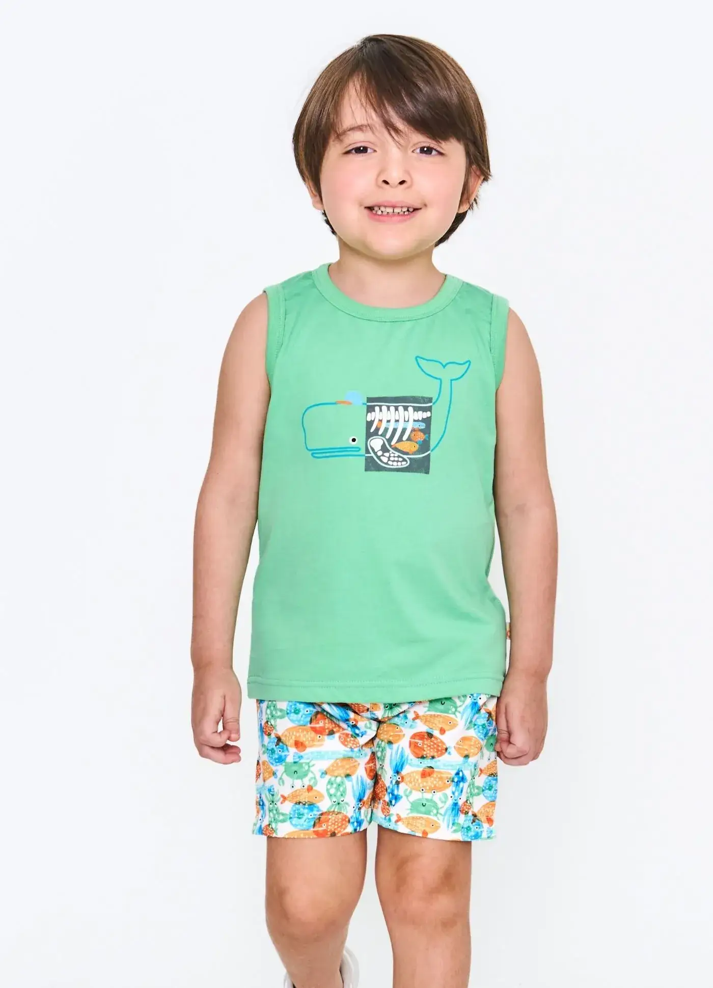 CONJ. CRIATURAS MARINHAS CORES: VERDE, OFF WHITE E AZUL