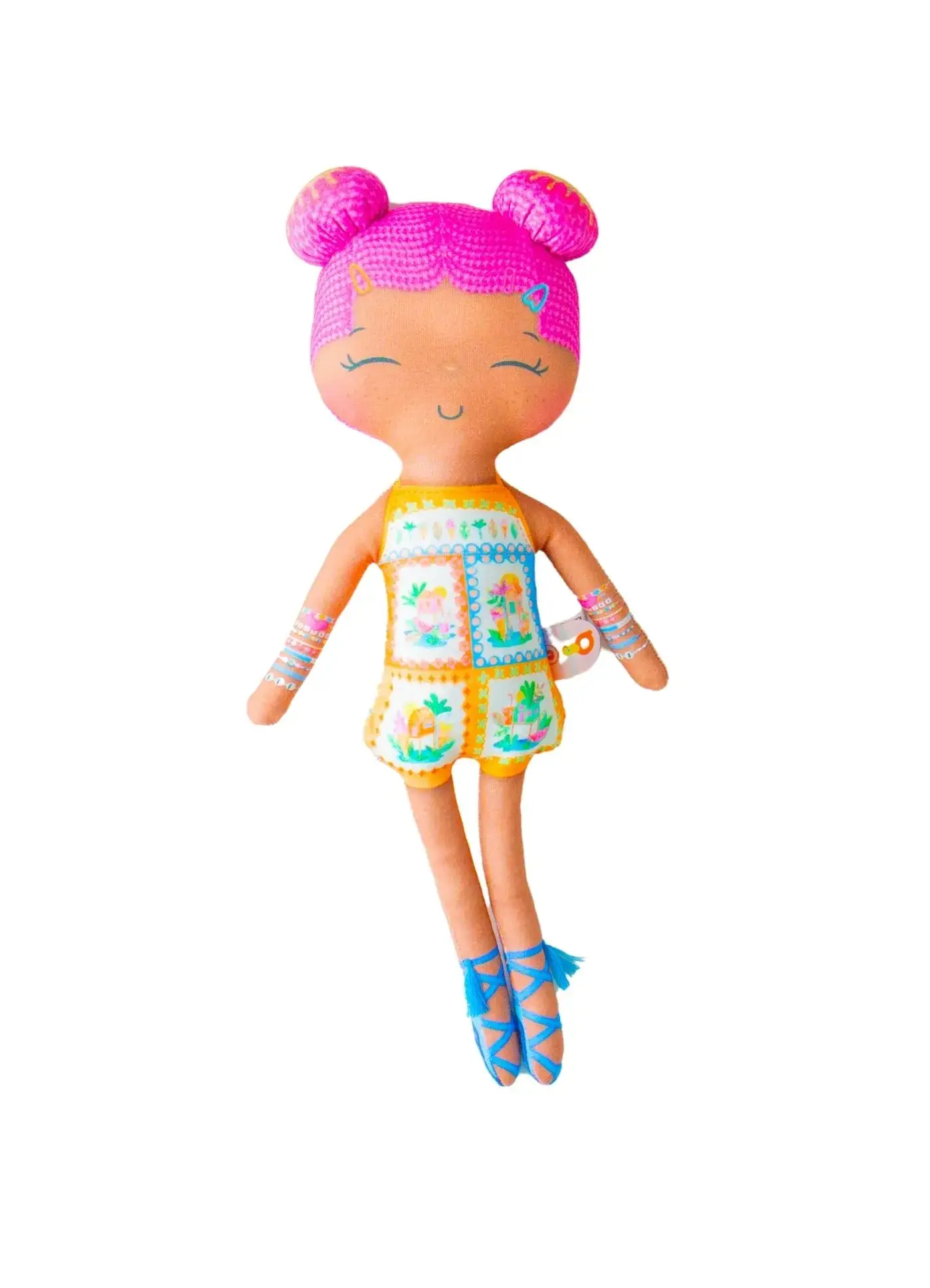 Miniatura BONECA ALPHABETO DELICIAS DE VERAO COR OFF WHITE E LARANJA  2
