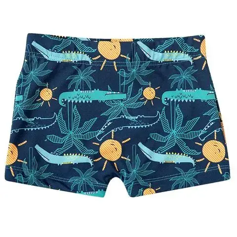 SHORTS PRAIA COR MARINHO COM ESTAMPADA JACARE E SOL