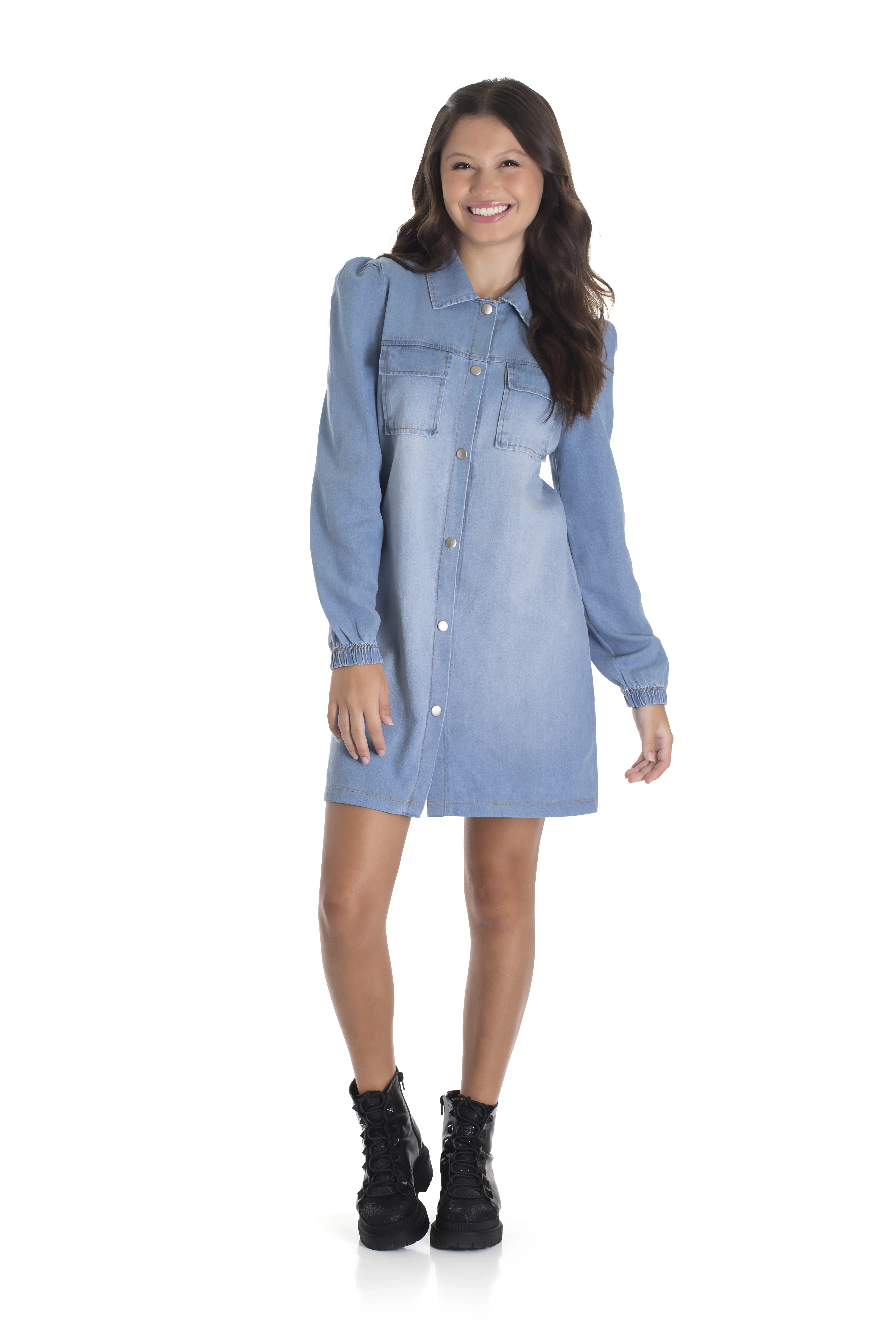 VESTIDO MANGA LONGA TMX  JEANS 