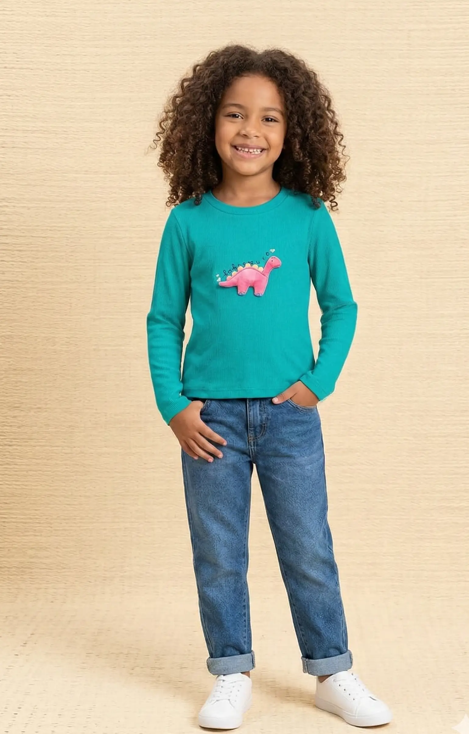 BLUSA MANGA LONGA COLEÇÃO FOFOSSAURO COR VERDE