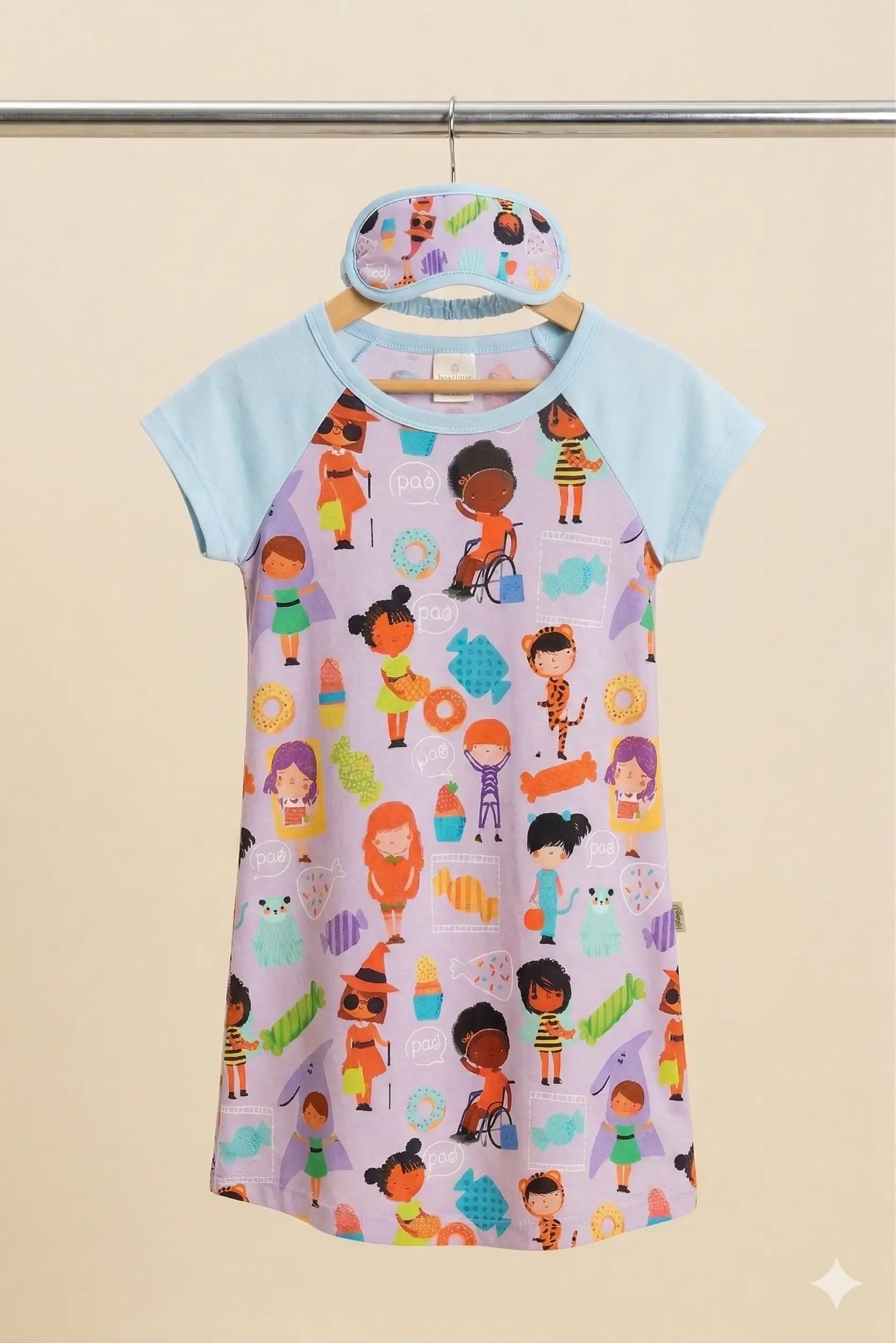 Miniatura CAMISOLA COM TAPA OLHO COLECAO FESTA NA RUA ESTAMPADA COM COR PREDOMINANTE LILAS 2