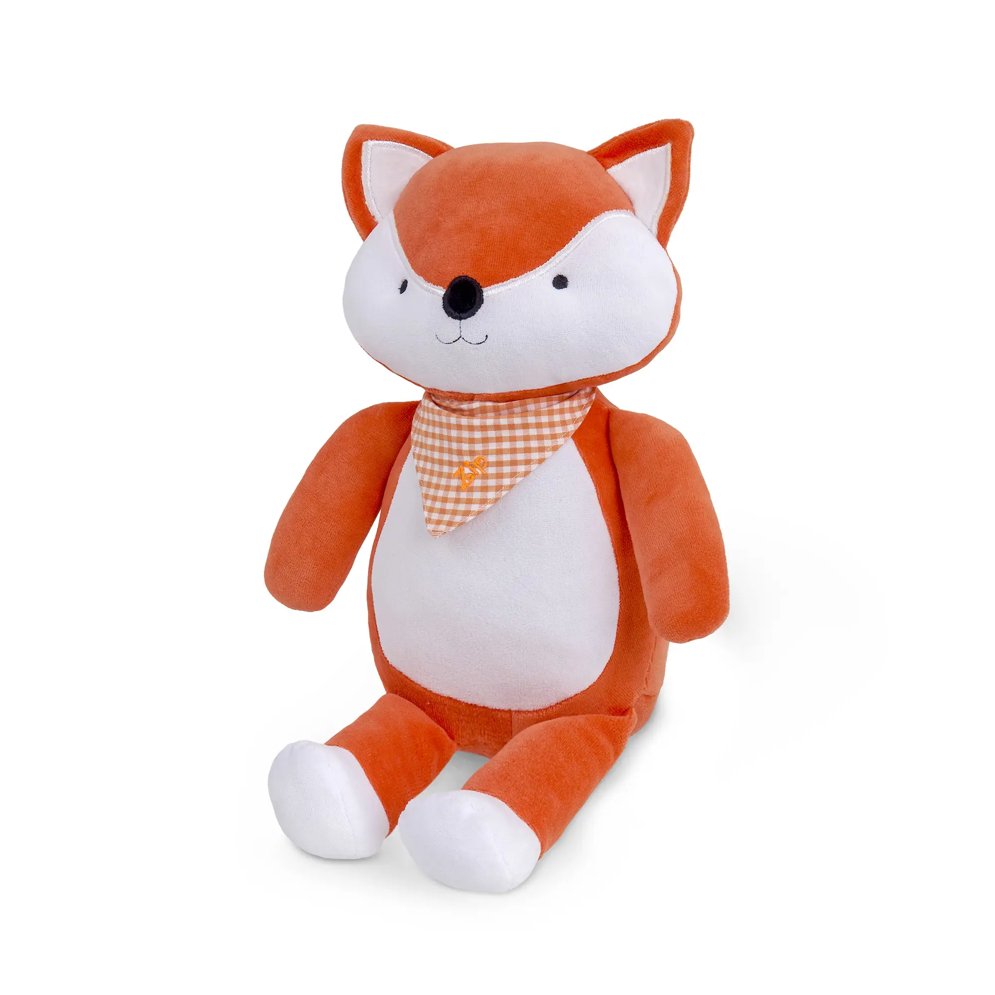 PUPPET RAPOSINHA FUBA  ZIP TOYS COR LARANJA  E BRANCO