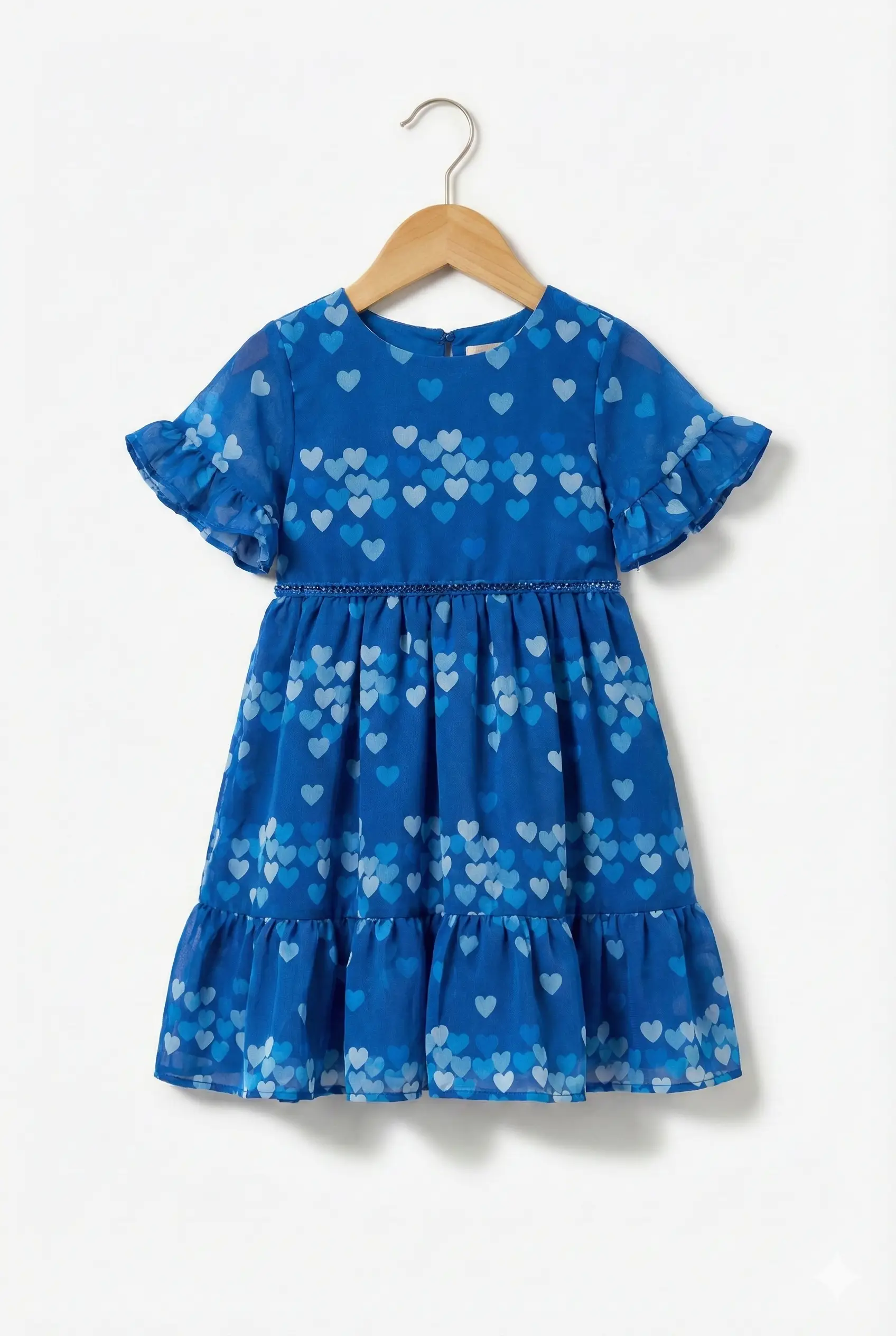 Miniatura VESTIDO EM TECIDO CHIFON LEVE FORRADO COM ESTAMPA CORACOES  3