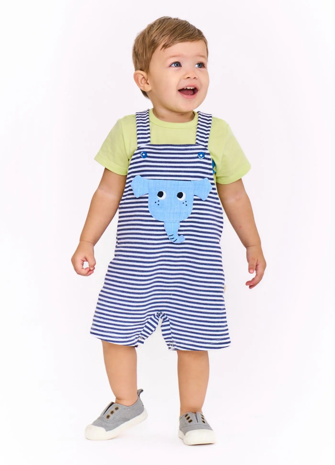 JARDINEIRA ELEFANTINHO COR: OFF WHITE E HORT. FORT