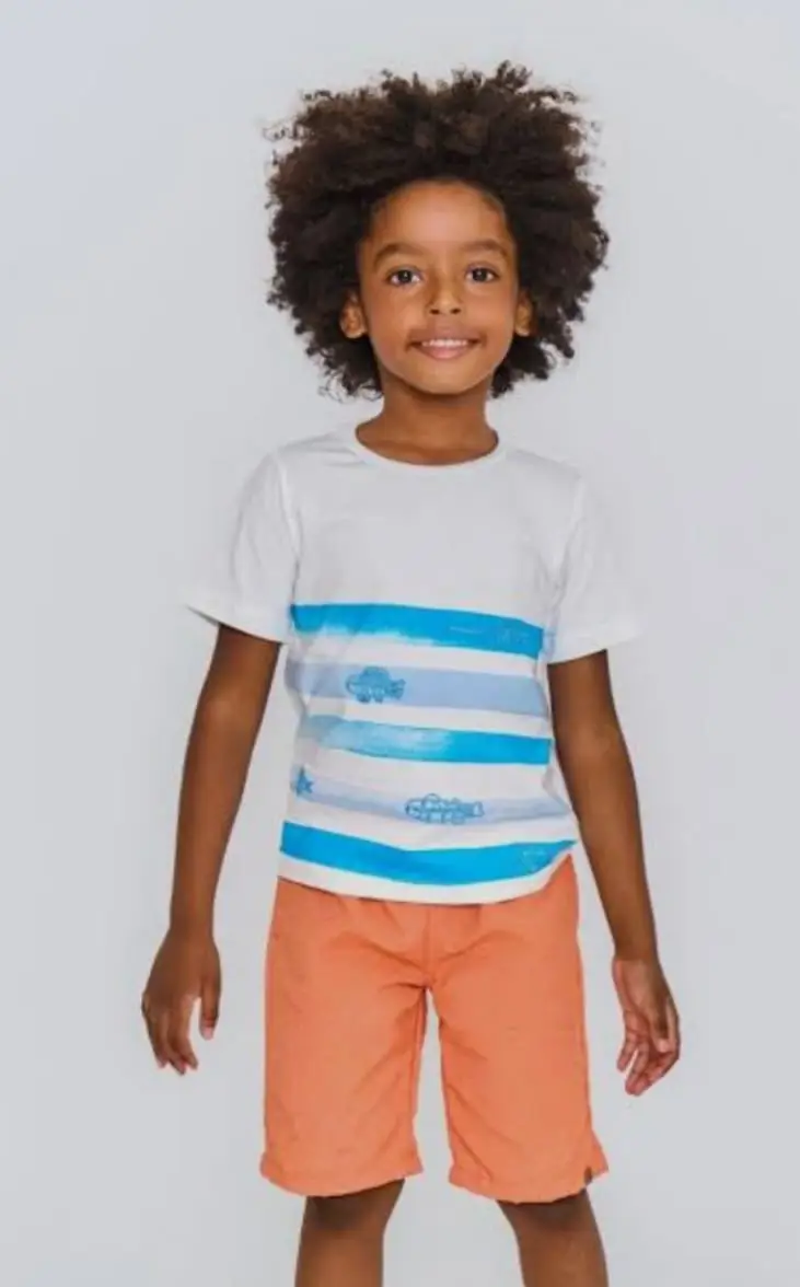 CONJ. TUBARAO ALPHABETO CORES OFF WHITE, AZUL E LARANJA