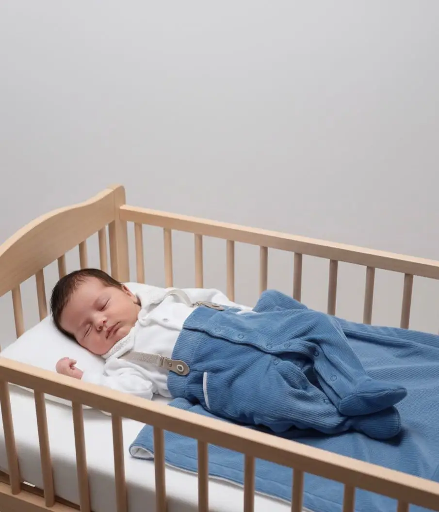 Miniatura KIT COM MACACAO E MANTA PARAISO PLUSH COM GOLA BORDADA E SUSPENSORIO COR AZUL E BRANCO 1
