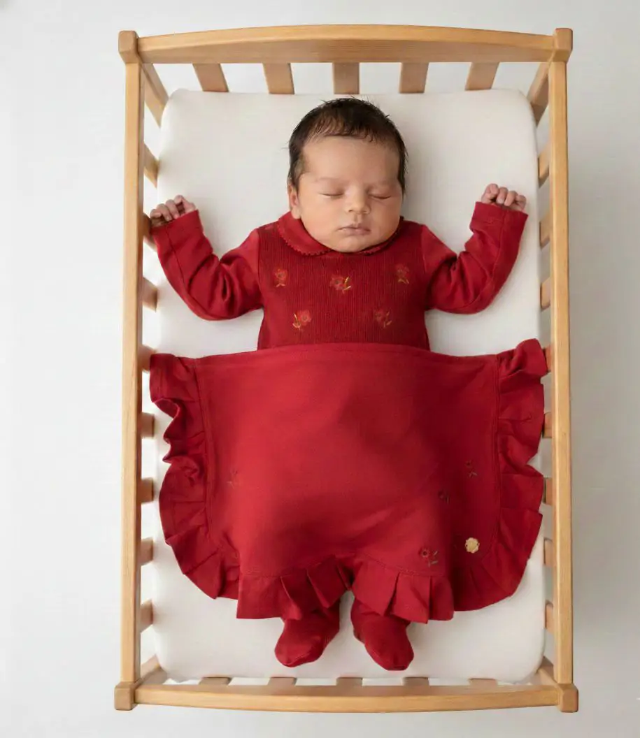 KIT COM MACACAO E MANTA BORDADOS SONHO MAGICO COR VERMELHO