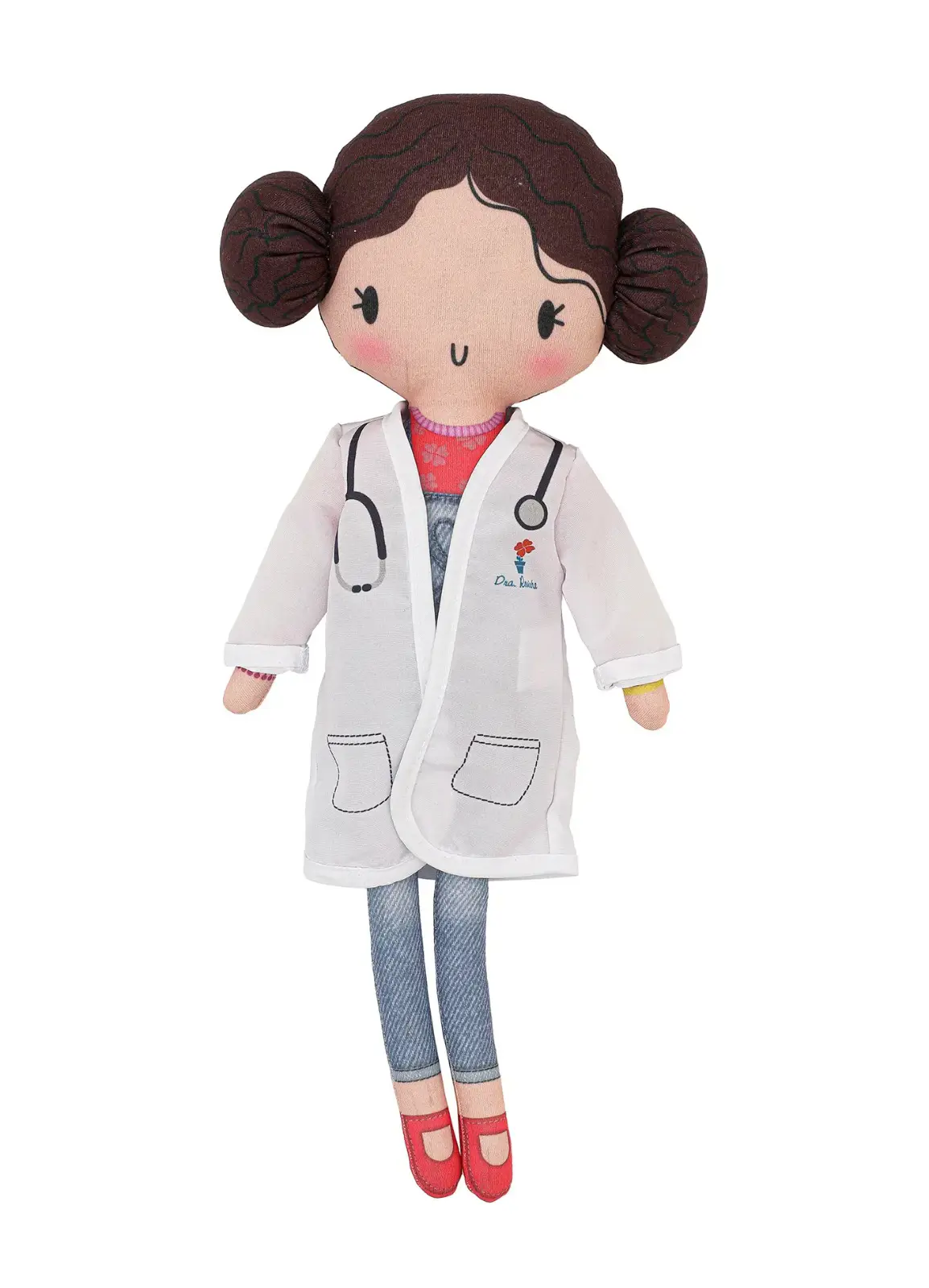 Miniatura BONECA ALPHABETO DRA. ROSINHA CORES BRANCO E JEANS 3