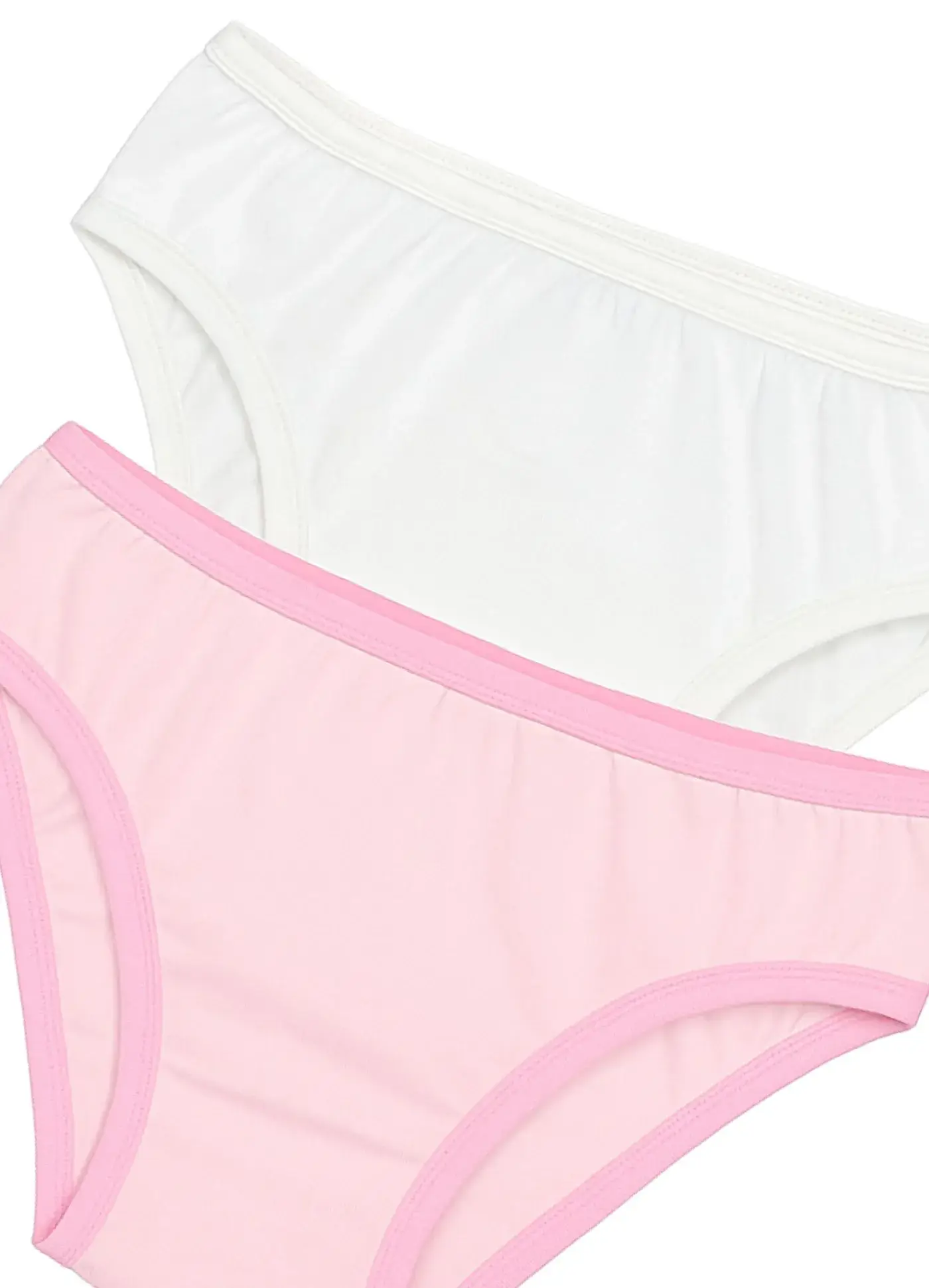 Miniatura KIT CALCINHA 2 LISAS BRANCO E ROSA 2