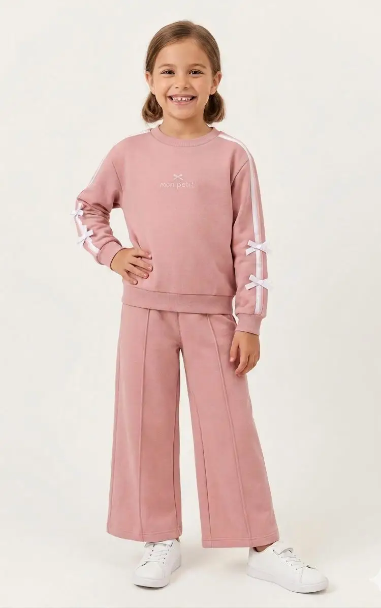 CONJ. BLUSA E WIDE LEG COR ROSA CANDY