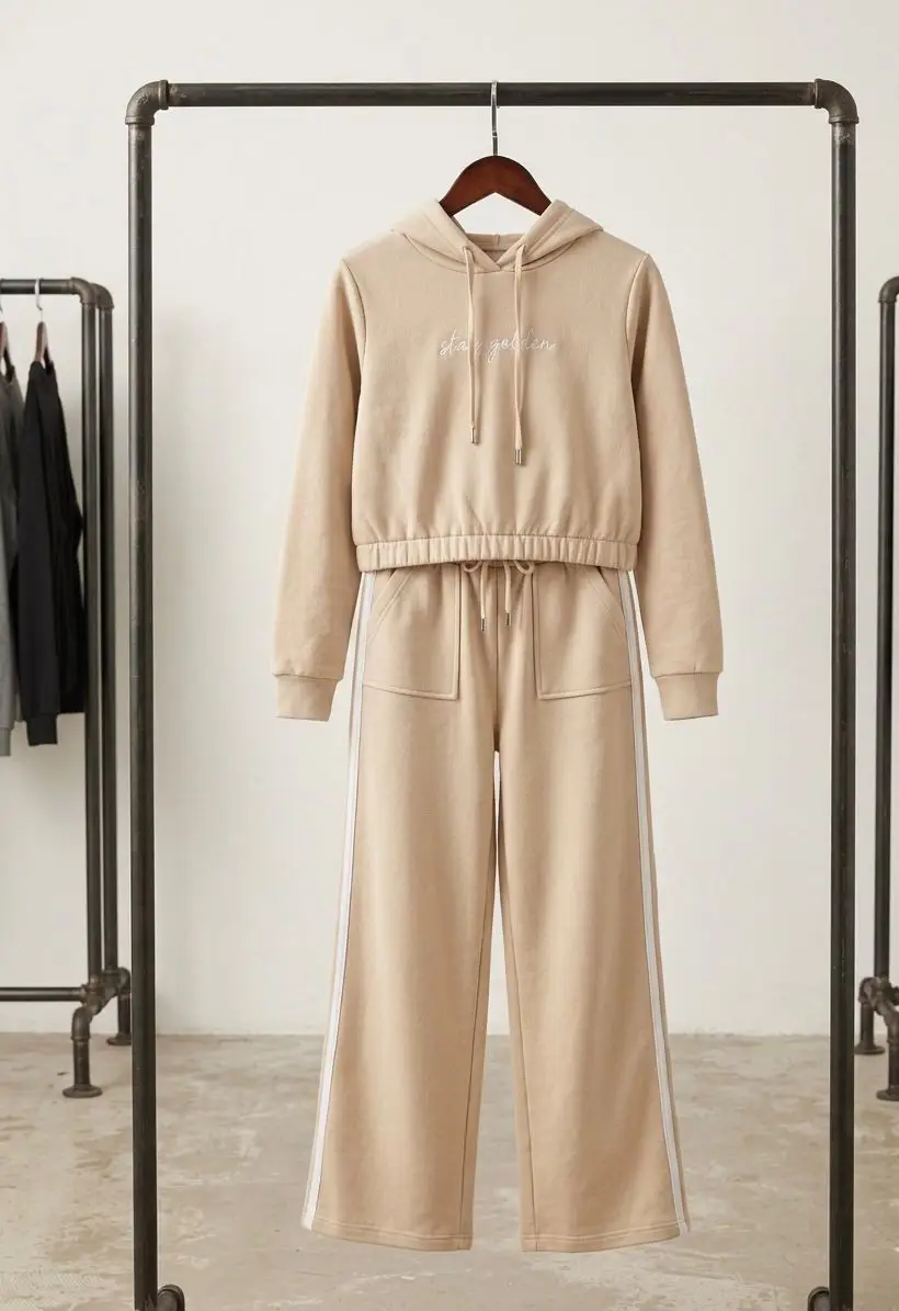 Miniatura CONJ. BLUSA E WIDE LEG COR BEGE 2